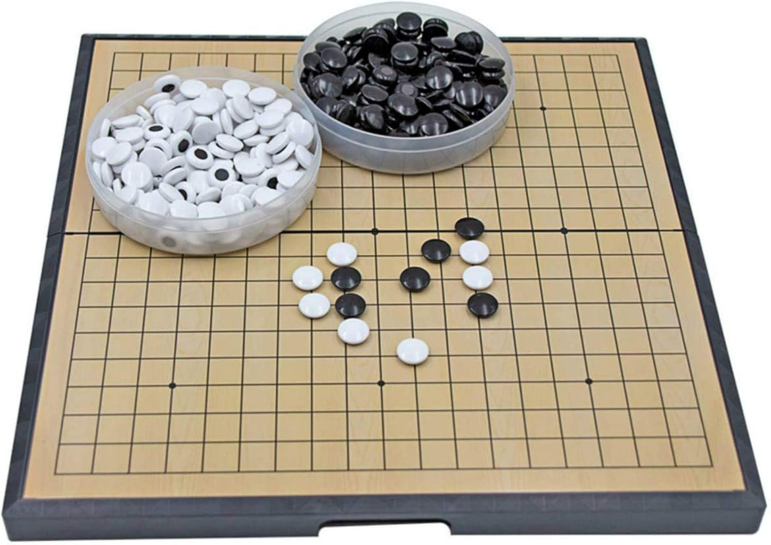 Medium Magnetic 19×19 Go Game Set Board 11 with Single Convex Stones