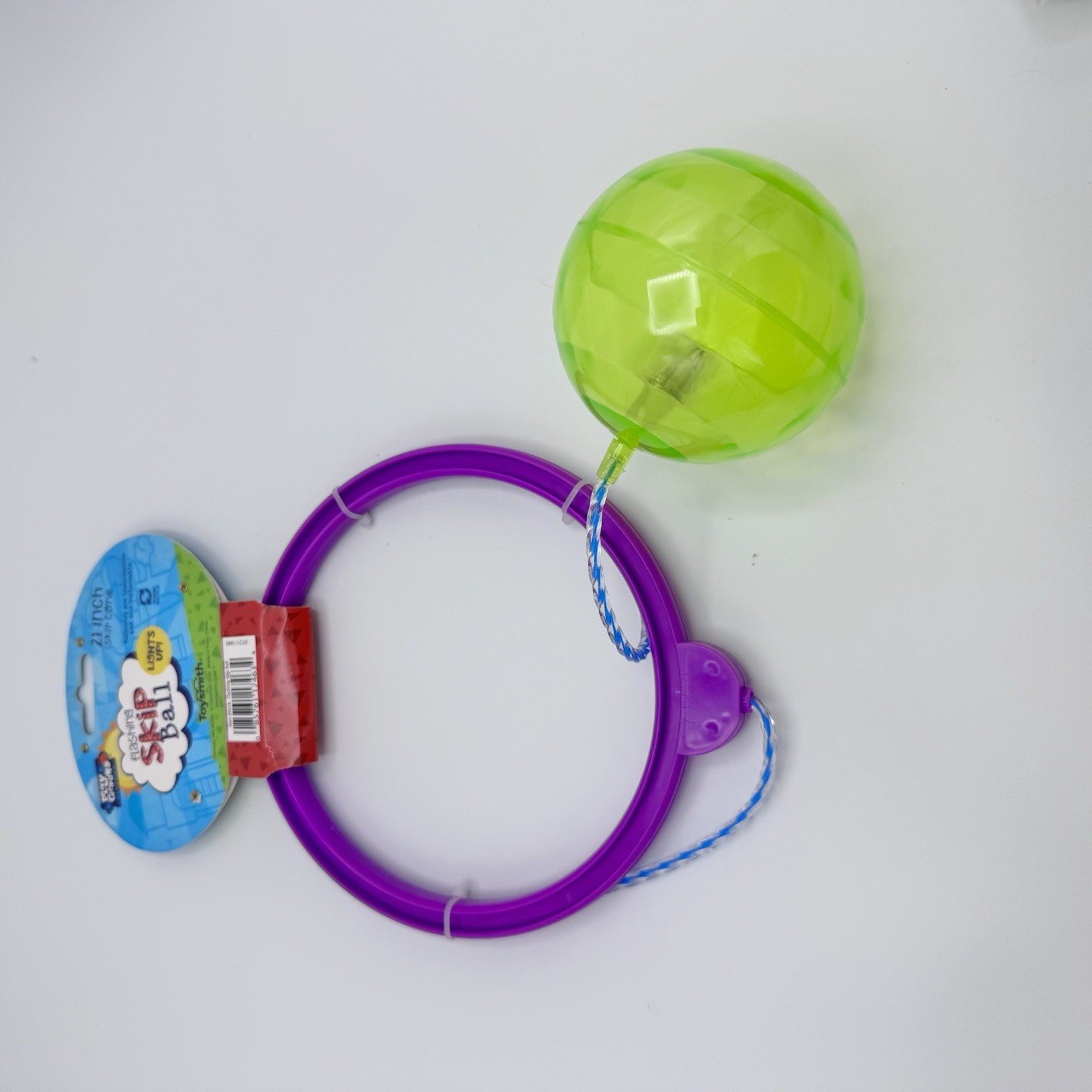 Toysmith 21 inch Light Up Skip Ball purple green Multi-Colored playground active