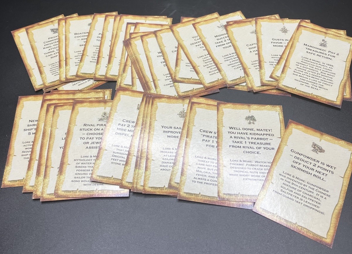 VTG DREAD PIRATE BOARD GAME FRONT PORCH CLASSICS REPLACEMENT 52 PC PIRATE CARDS