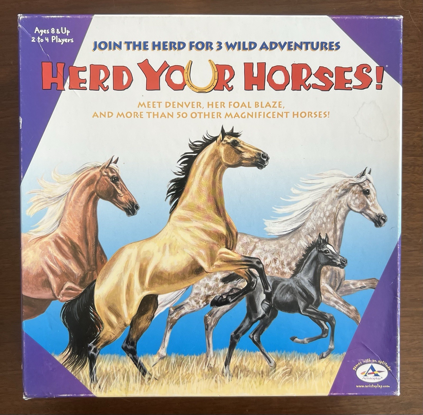 Herd Your Horses Board Game Aristoplay 2015 Complete Horse Family Strategy Game