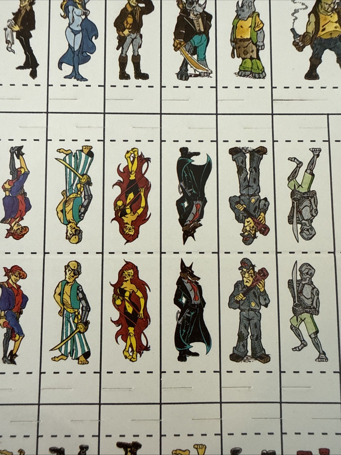 Unknown 1980s/90s RPG Game Unpunched Counter Sheet