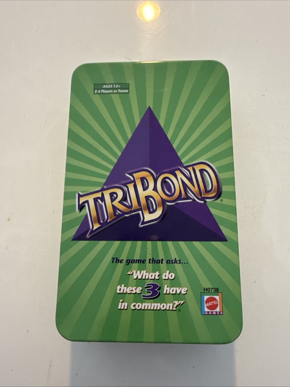 TriBond Game 100% Complete 2004 Travel Version Metal Tin 2-6 Players 12 Years +