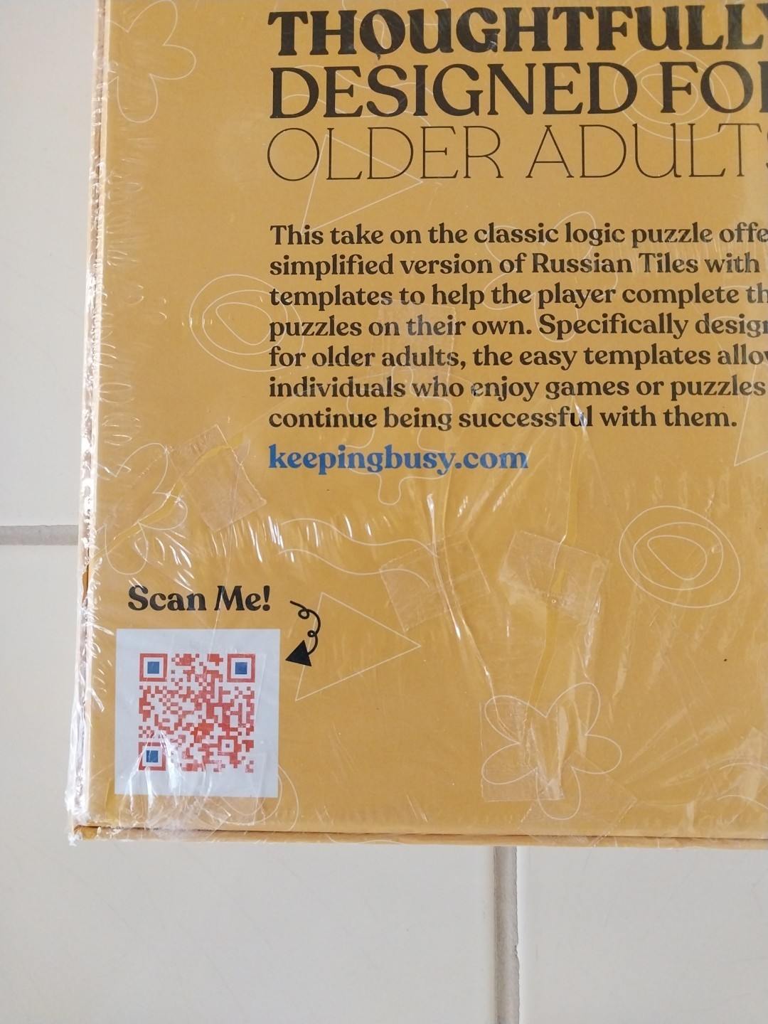 Keeping Busy Tile Matching Cognitive Game Puzzle Adults Dementia Sealed New
