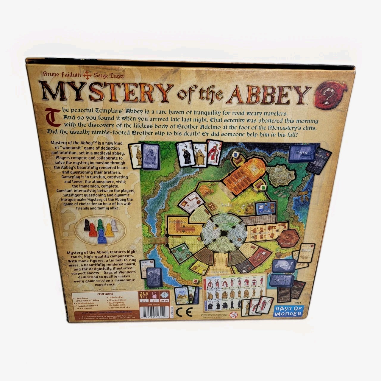 Vintage Mystery Of The Abbey Board Game Complete Days Of Wonder Deduction Crime