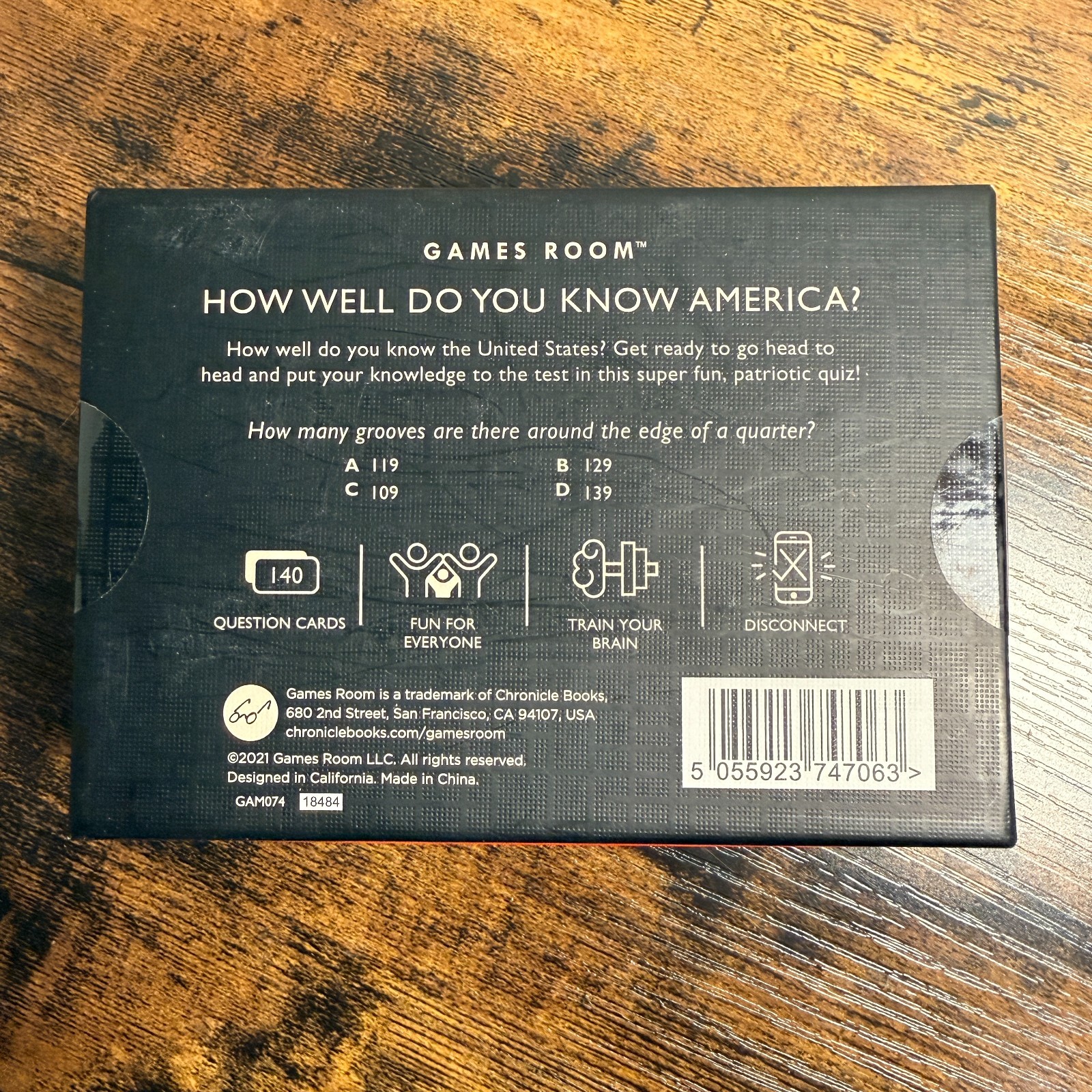 Ridleys Games Room HOW WELL DO YOU KNOW AMERICA? history trivia Chronicle Books