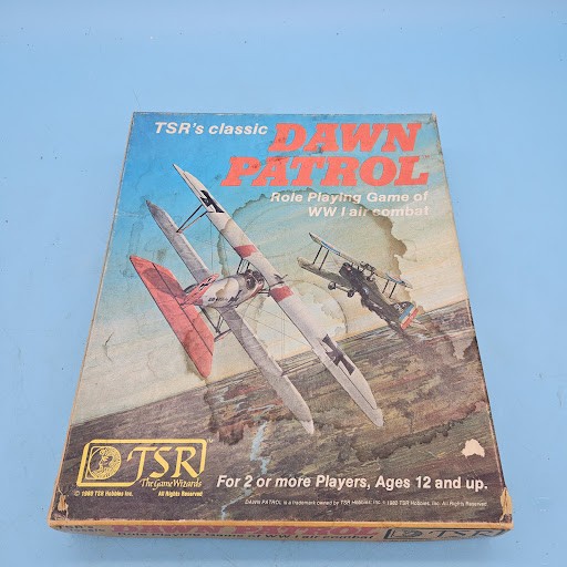 TSR Dawn Patrol Role Playing Game WW1 Air Combat Board Game Vintage- COMPLETE