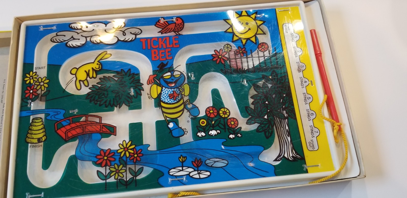 Vintage 1956 Tickle Bee Game Magnetic Maze by Schaper Toys – Complete