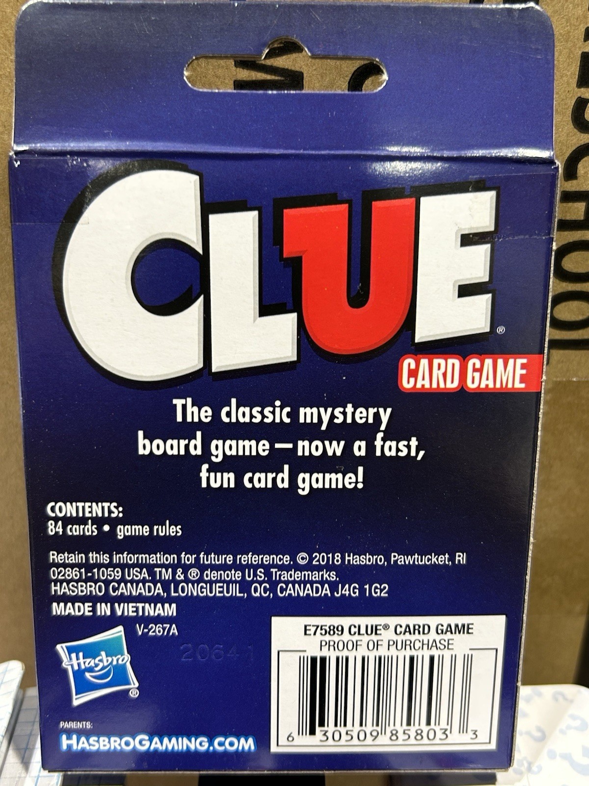 Clue Card Game by Hasbro Gaming – Mystery Detective Family Game Ages 8+