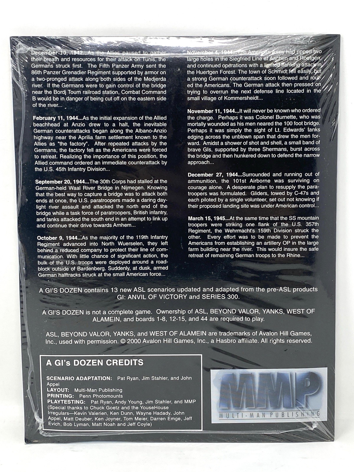 A GI’s Dozen Scenario Dozen – MMP Multi-Man Publishing – SEALED (2003)