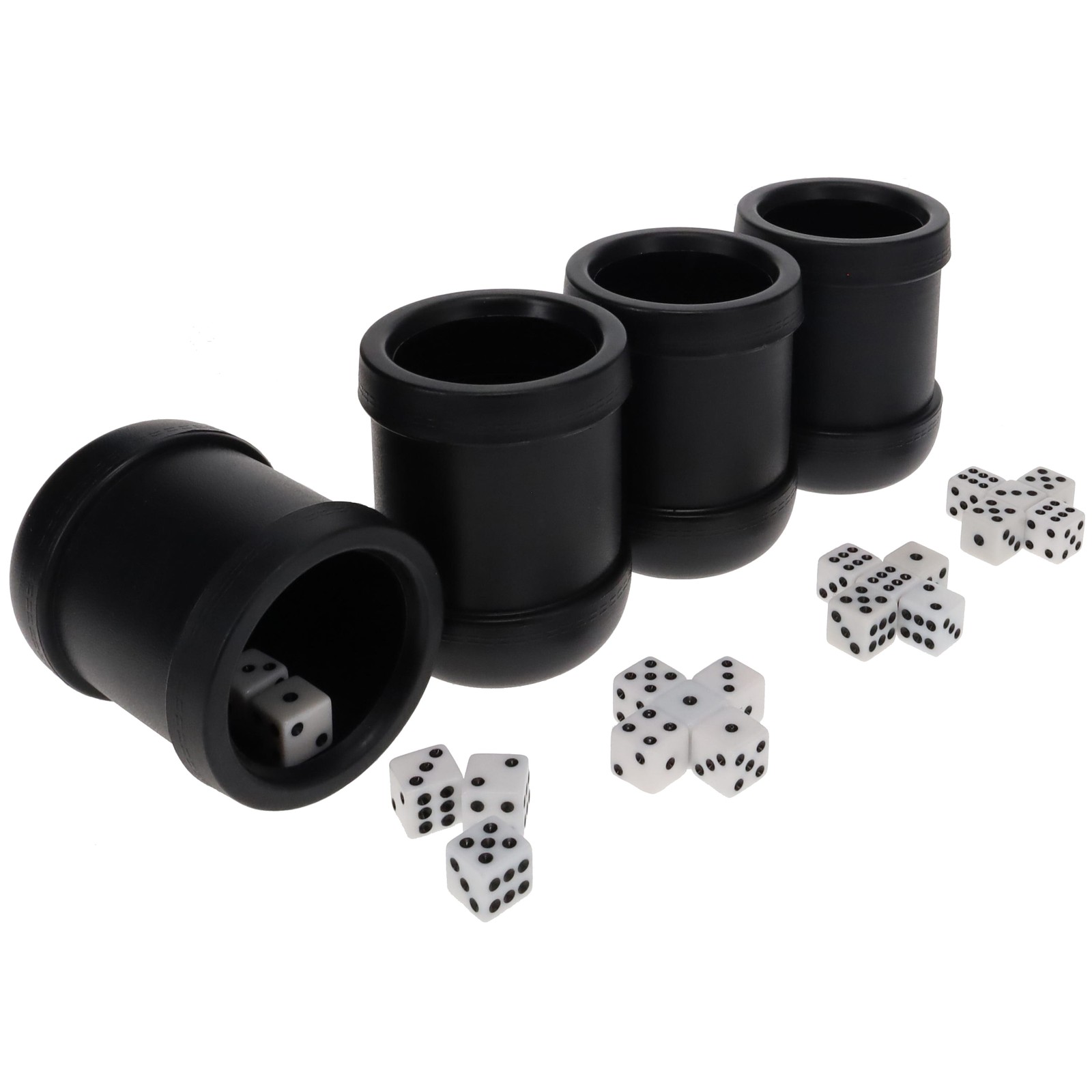 WE Games 4 Plastic Dice Cups, 20 Dice, Instructions for Liar’s Dice and 10 Games