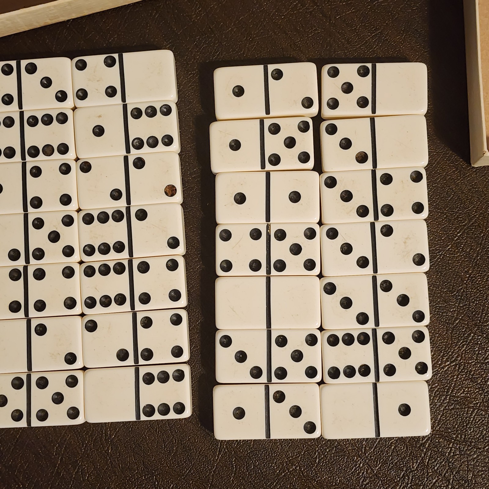 2 Vintage Puremco Marblelike Dominoes Professional Extra & Super Thick 816 Set *