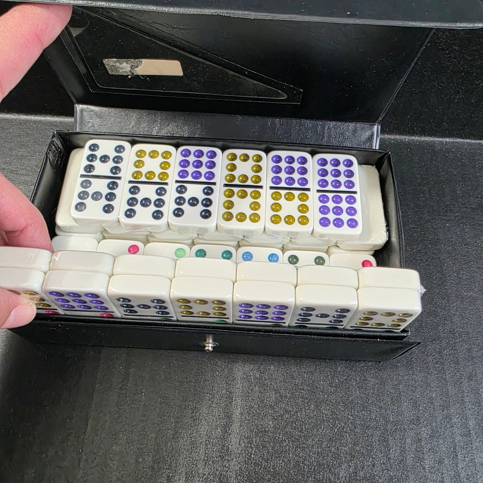Excalibur Electronics Double Nine Professional Dominoes Set of 55 with Case NEW