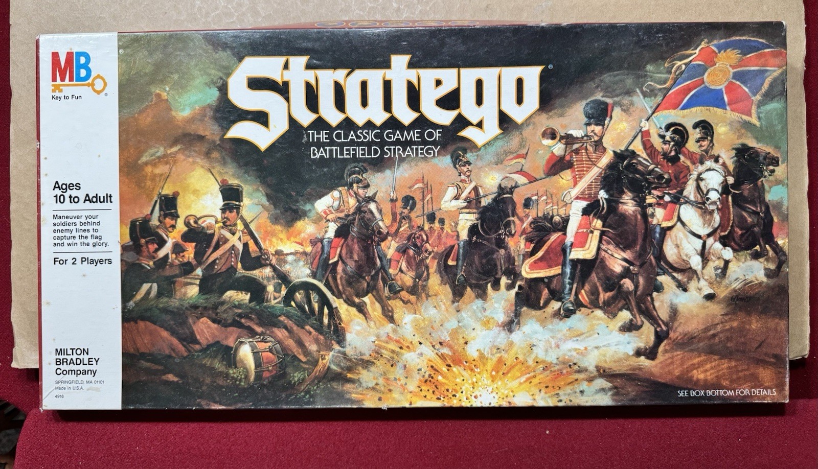 Stratego Battlefield Strategy Board Game Complete 4916 Milton Bradley 1986 Vtg