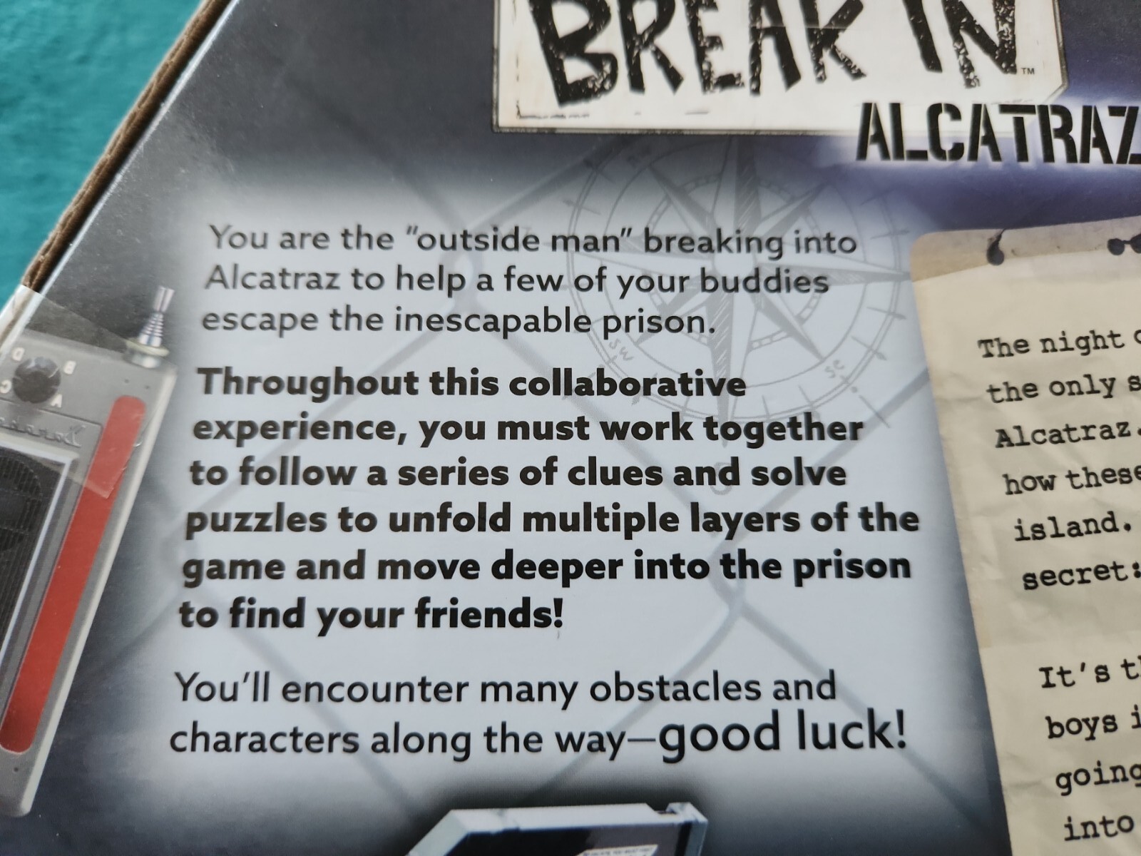 Brand new! Play monster Break In Alcatraz Escape Game 1-6 players 10+