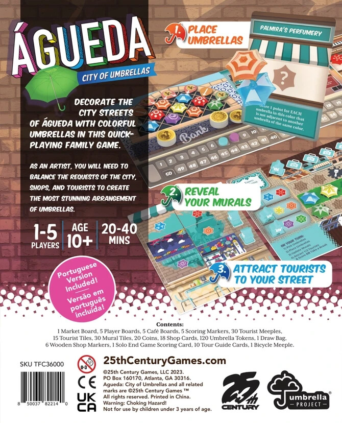 ☂️😊 NEW/SEALED – Agueda : City of Umbrellas board game ☂️😊