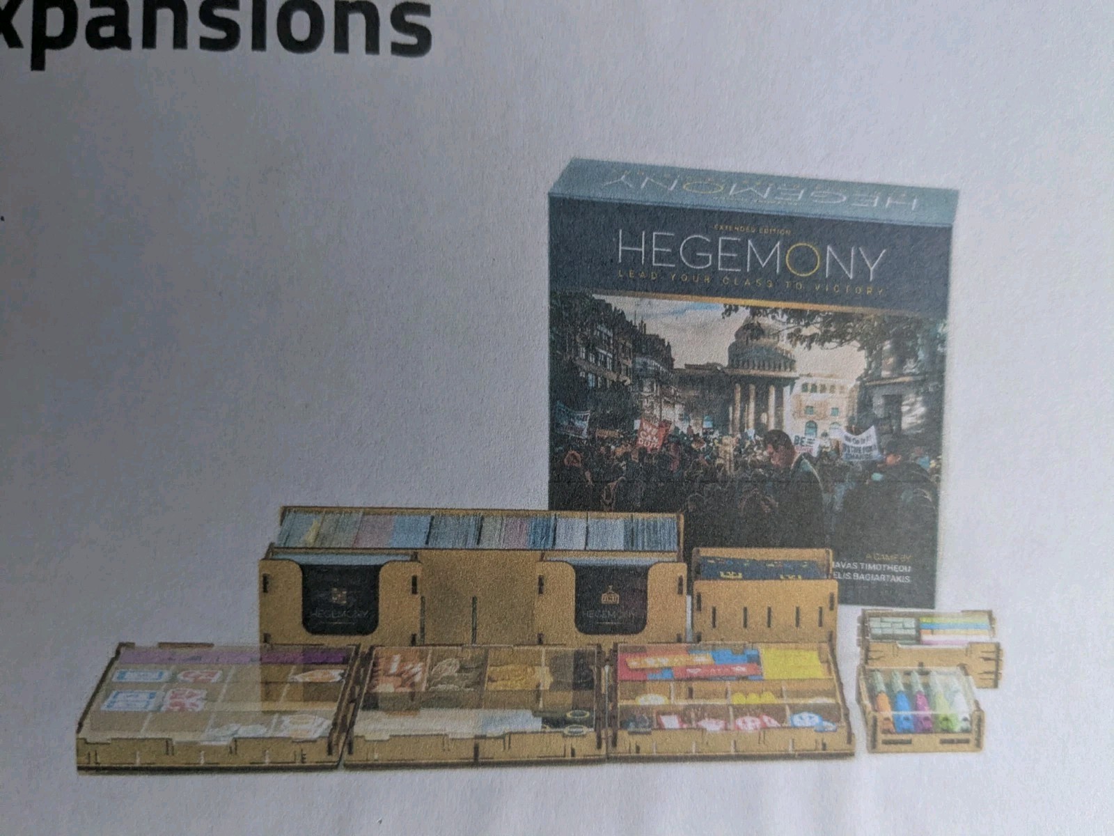Hegemony: Lead Your Class to Victory+expansions E-raptor insert,no glue required