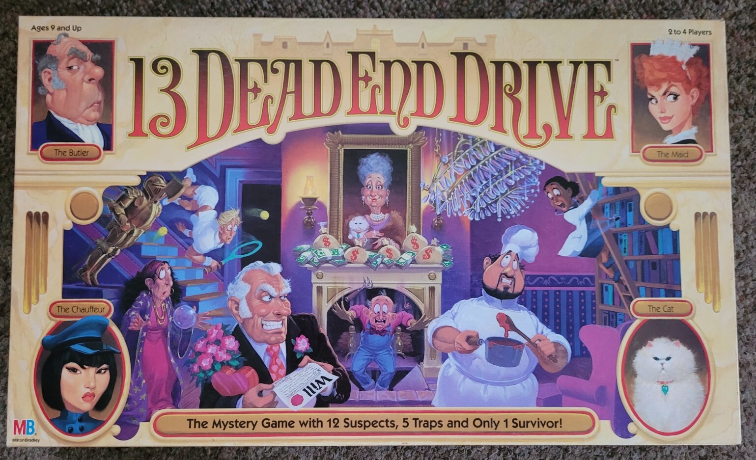 13 Dead End Drive Mystery Game Role Playing Family boardgame Vintage Complete
