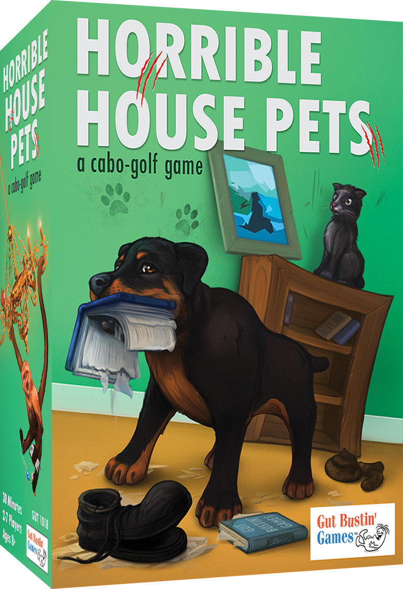 Horrible House Pets Card Game by Gut Bustin’ Games.
