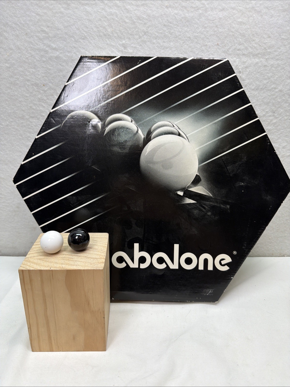 Abalone Game Replacement Marbles 1 Black & 1 White. Multiple Purchase Available