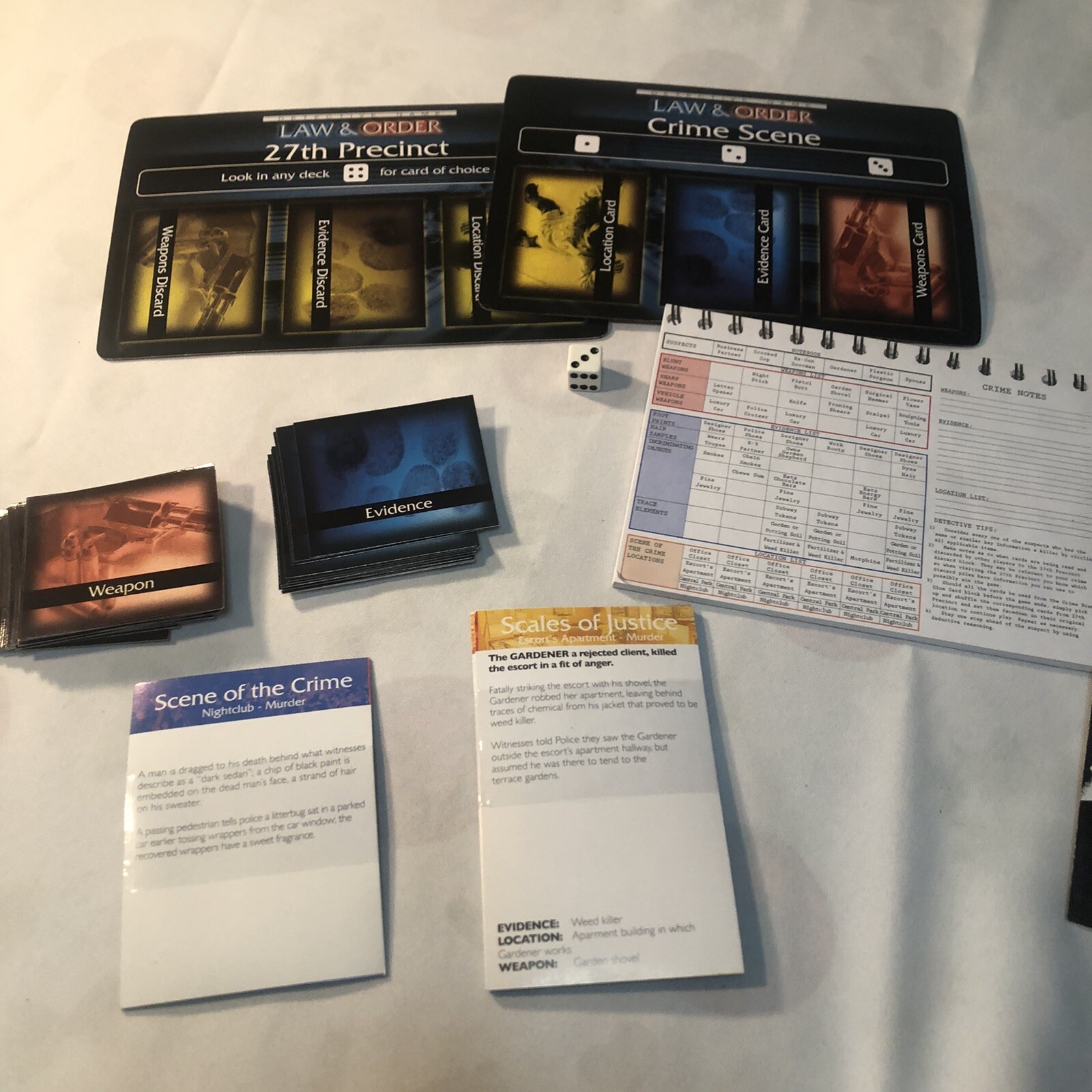 Law & Order Detective Game Cardinal Games 2-4 players ages 13+ TV Show
