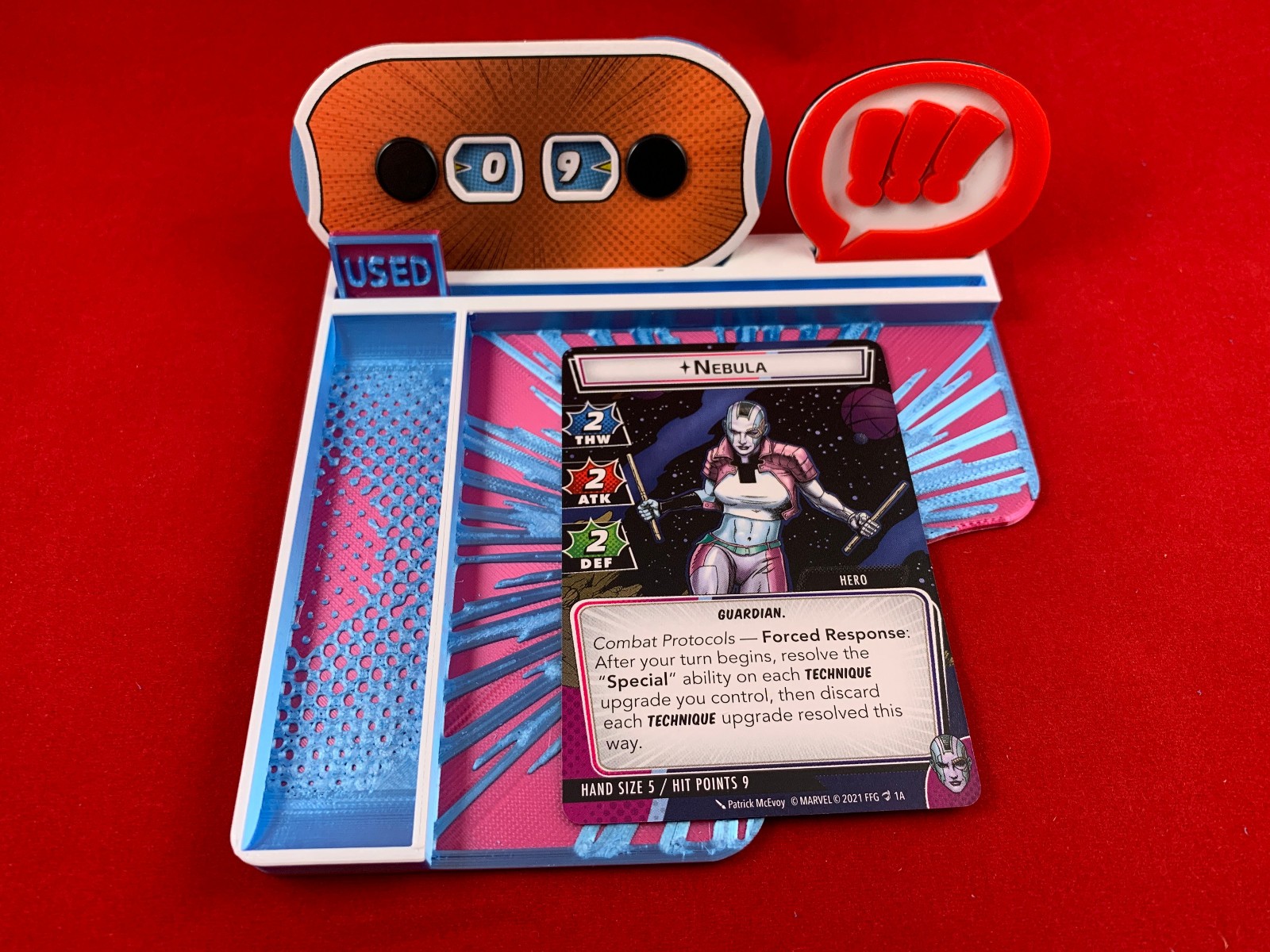 Marvel Champions™ compatible Hero Dashboard/Tray Custom 3D printed