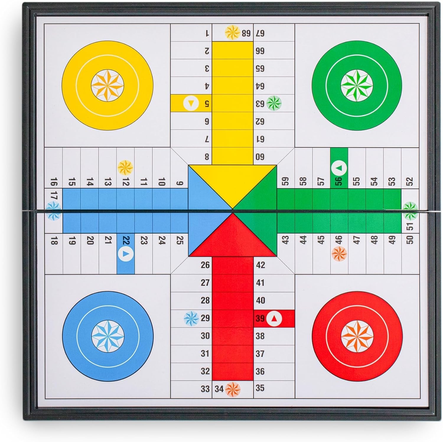 9.75-Inch Ludo Travel Game – Magnetic Folding Board for 2-4 Players, Easy Carry