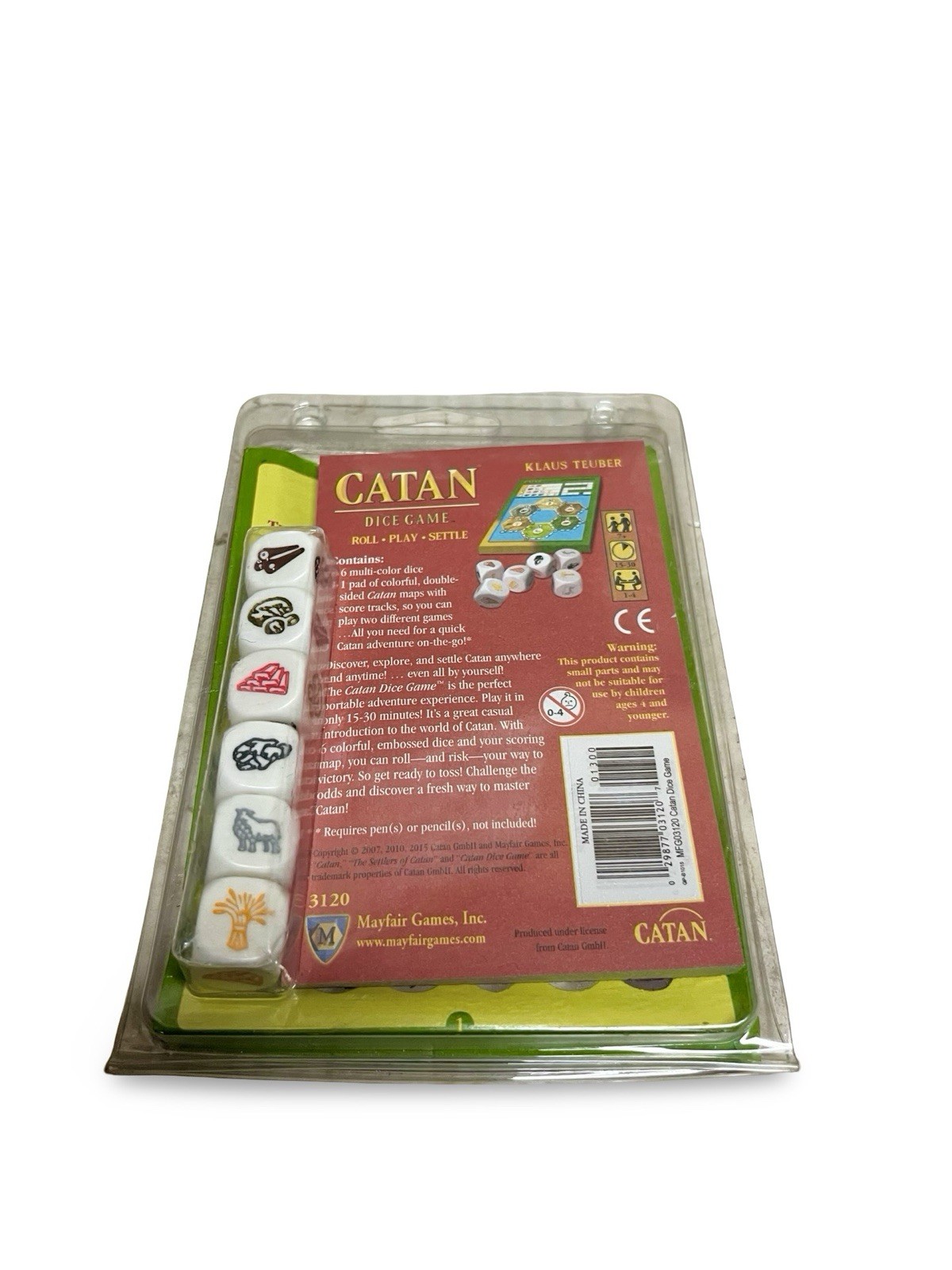 Travel Settlers of CATAN Dice Game #3120 Klaus Teuber Mayfair Games NEW