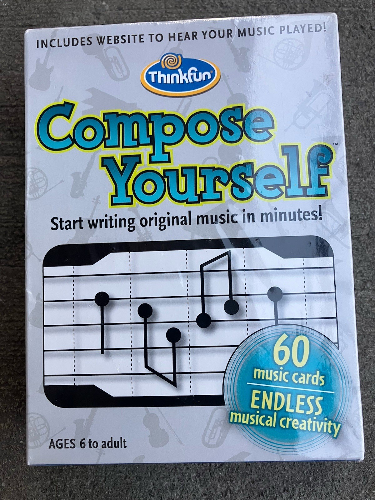 ThinkFun Compose Yourself Star Writing Original Music In Minutes 60 Music Cards.