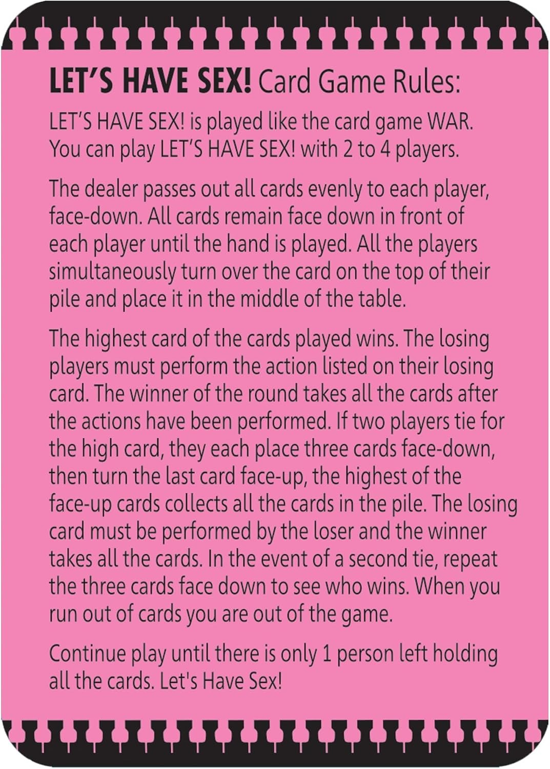 Let’s Have Sex Card Game Couples Foreplay Fun