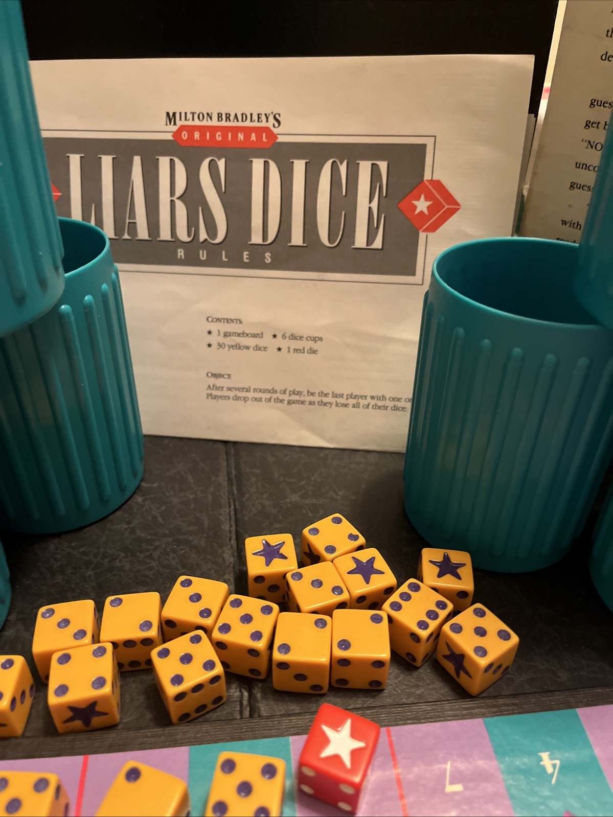 1987 Liars Dice Game Complete Milton Bradley Original