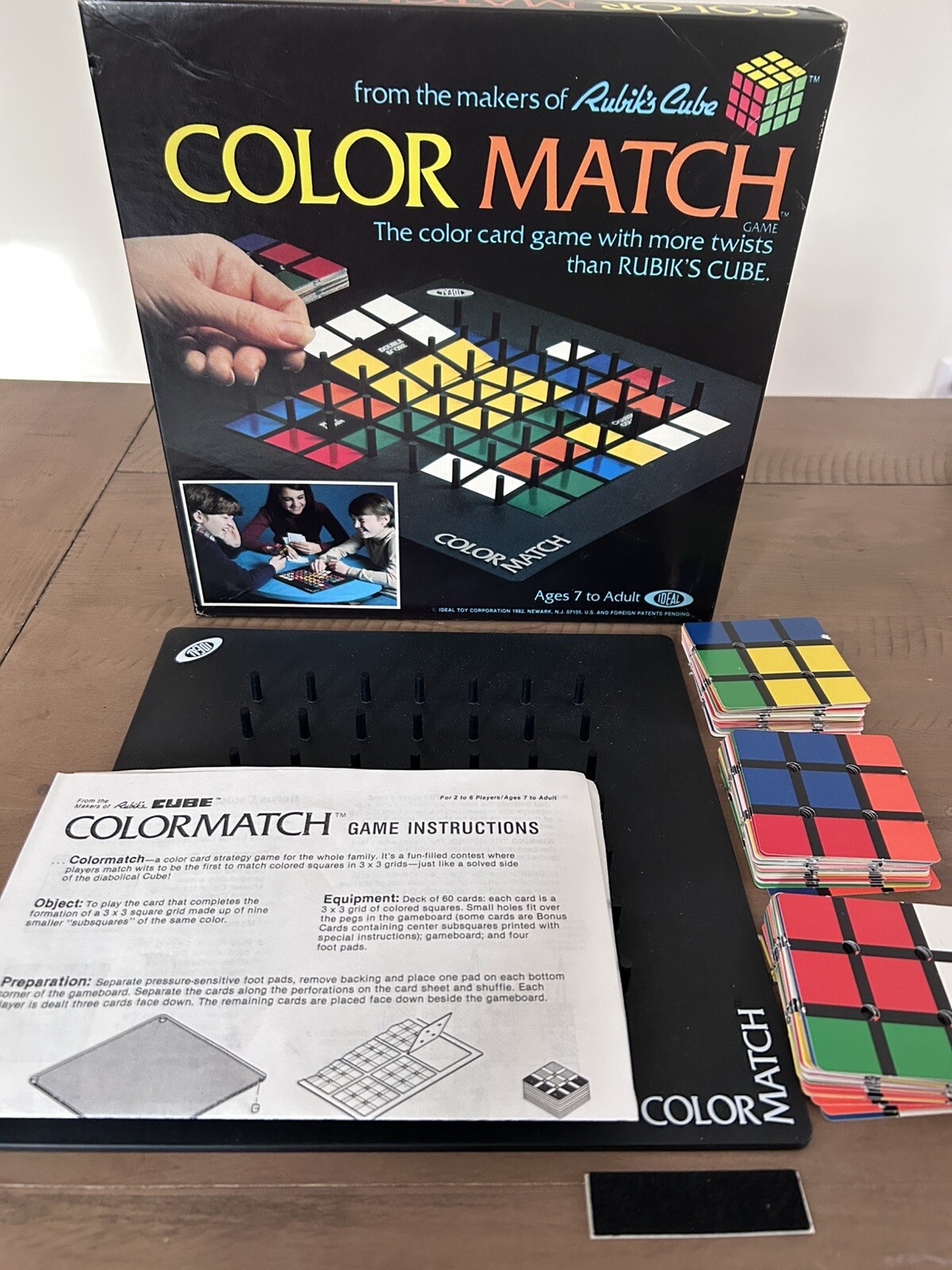 Vintage Color Match (from Rubik’s Cube makers) Board Game – 1982 COMPLETE