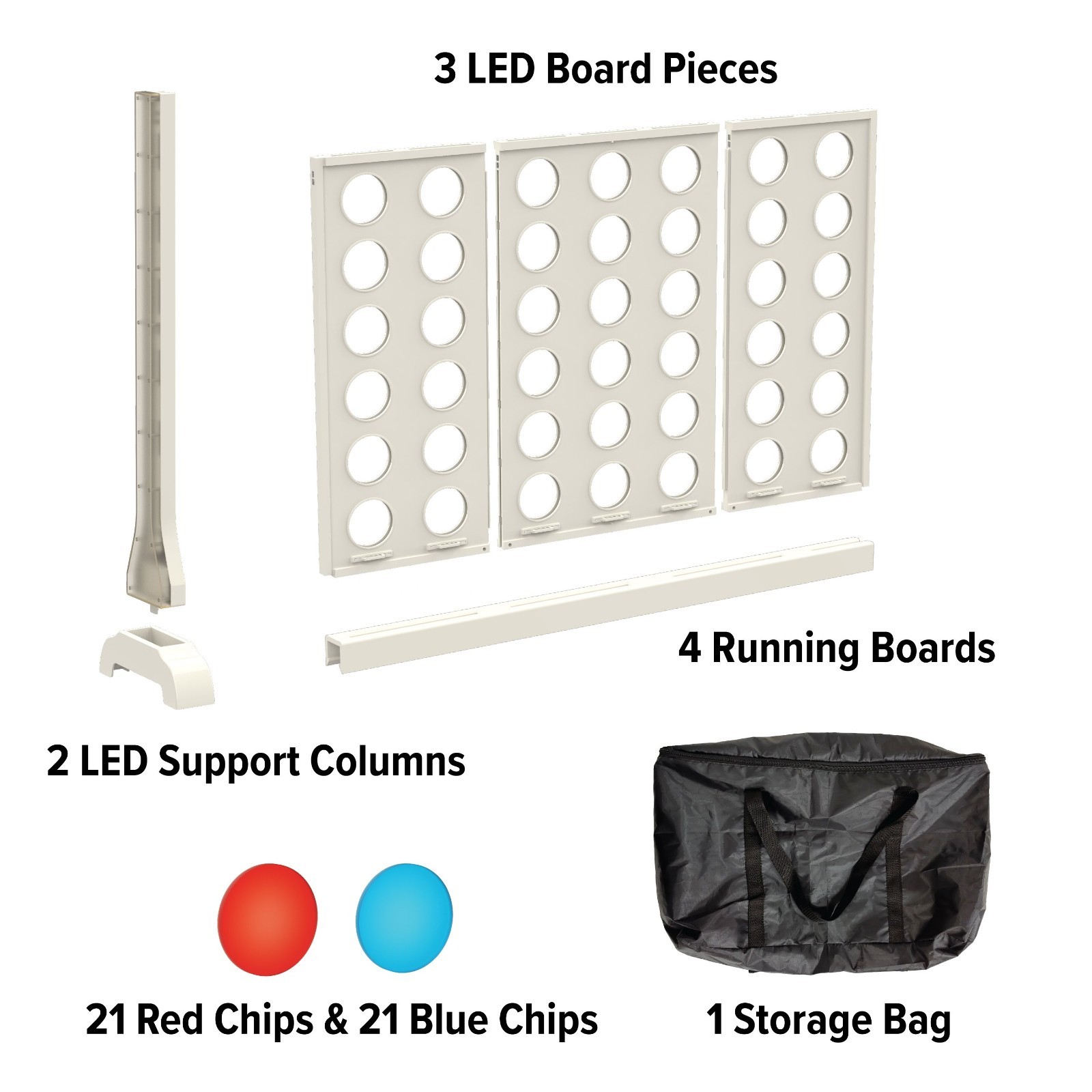 LED Jumbo 4-in-a-Row, Indoor and Outdoor Table Game