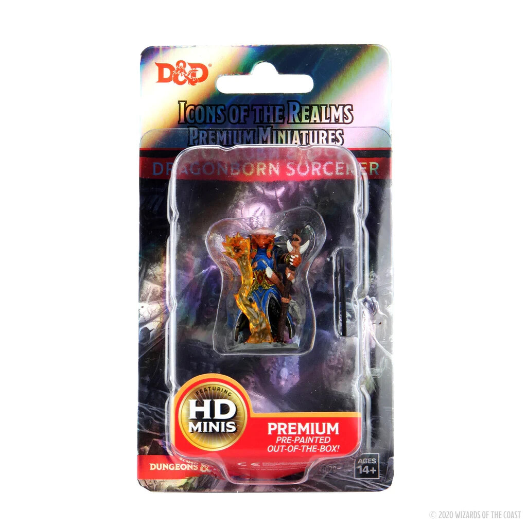 DUNGEONS & DRAGONS PREMIUM MINIATURES ~ DRAGONBORN FEMALE SORCERER