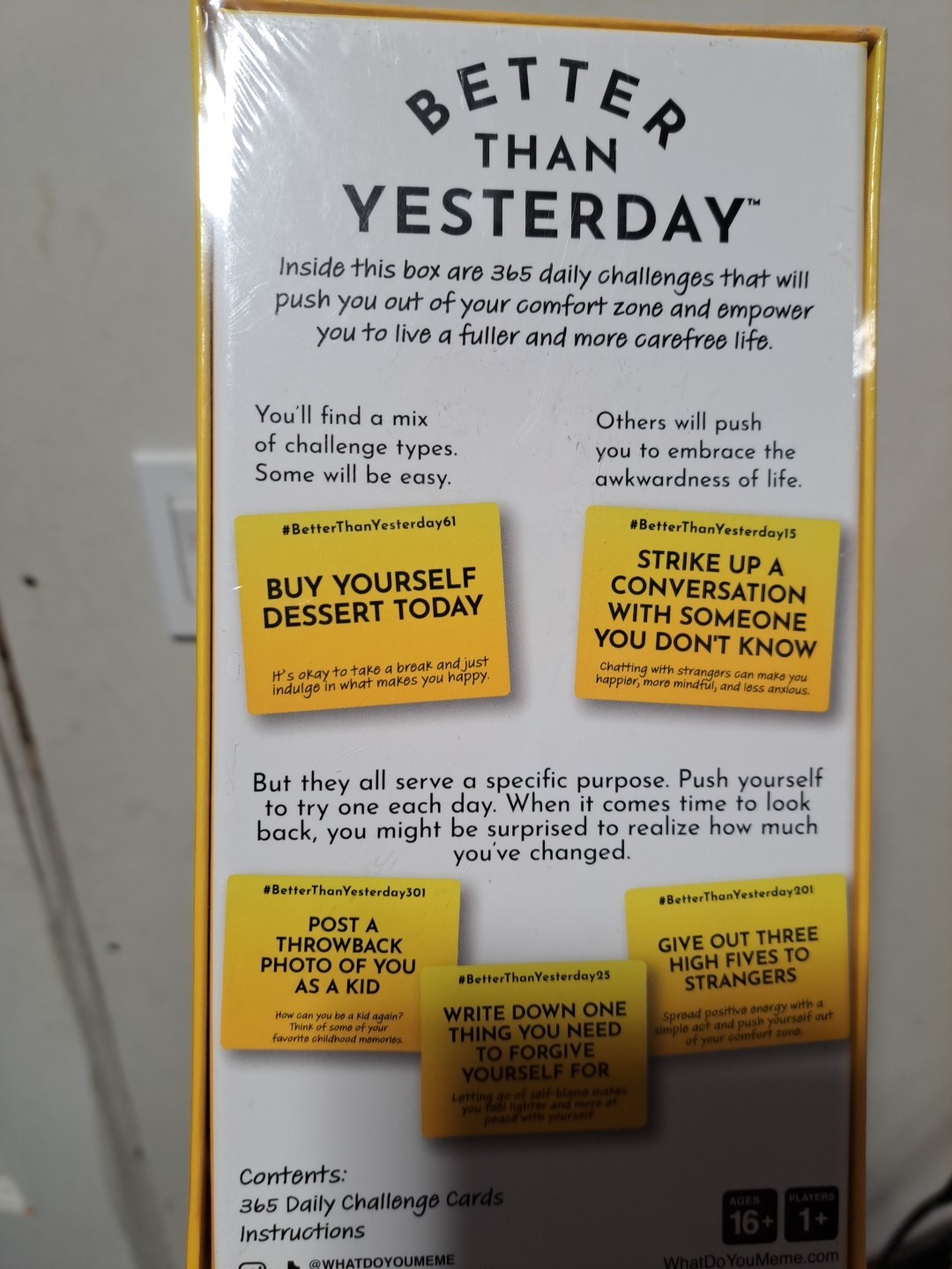 Better Than Yesterday 365 Daily Challenges Life Fullfilling Game NEW Sealed