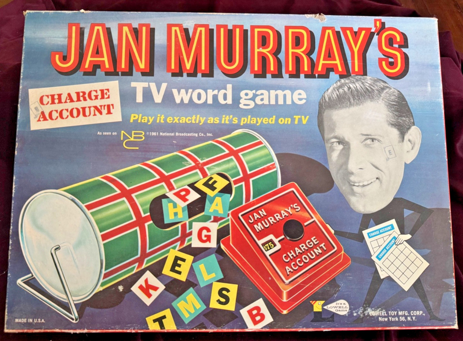 Jan Murray’s Charge Account TV Word Game by Lowell-1961-COMPLETE!