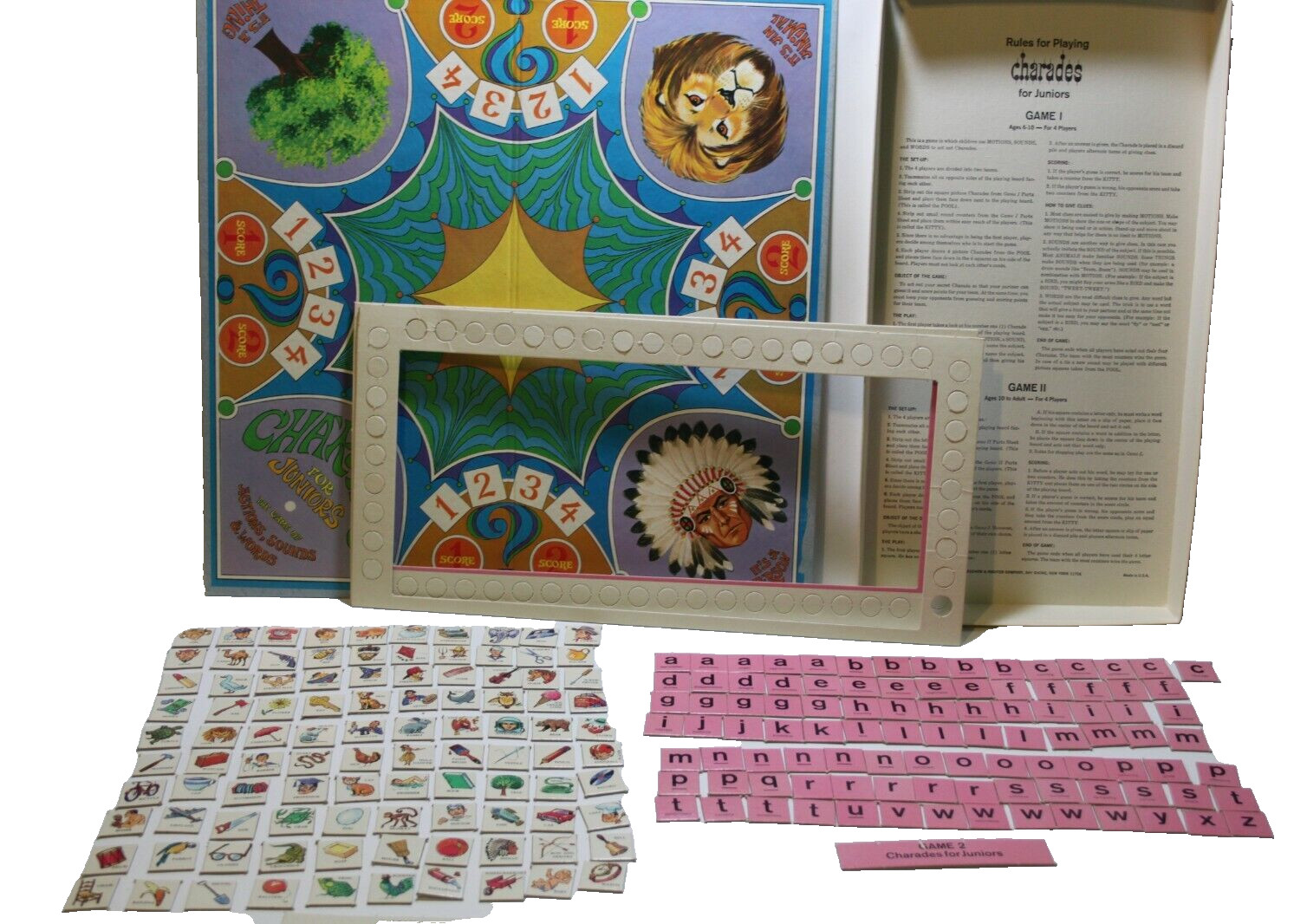Charades for Juniors Selchow And Righter No. 38 Board Game All Ages Vintage 1968