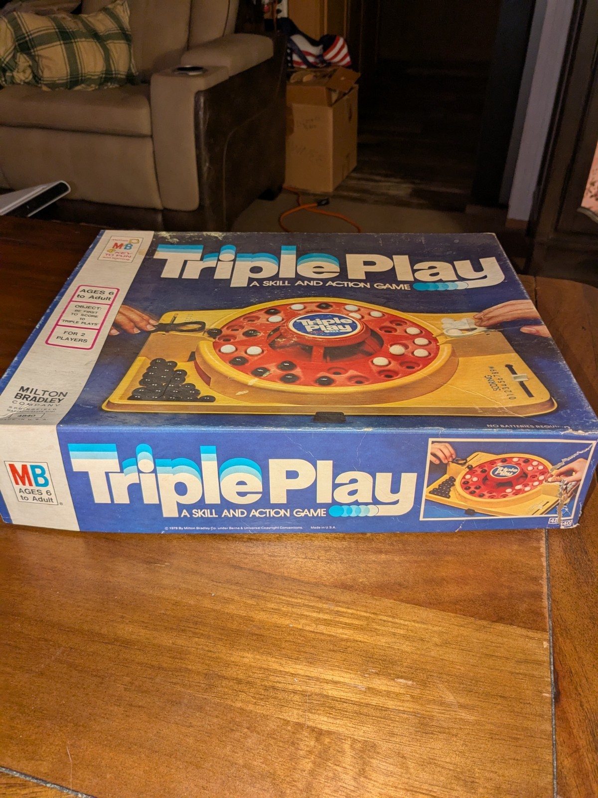 TRIPLE PLAY Skill and Action Game Milton Bradley 1978 Complete In Nice Condition