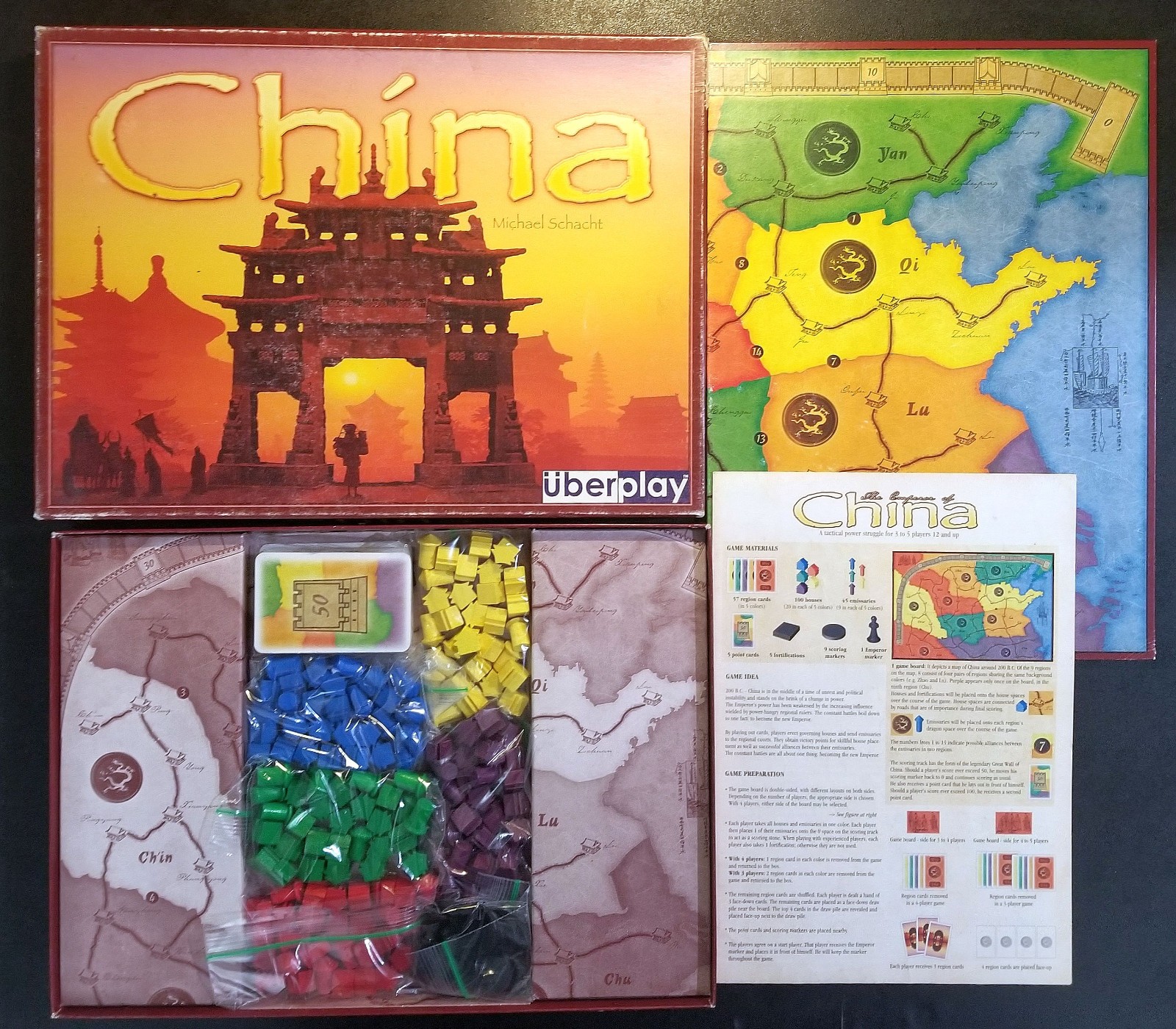 China Board Game 2005 Uberplay OOP Used Complete Michael Schacht