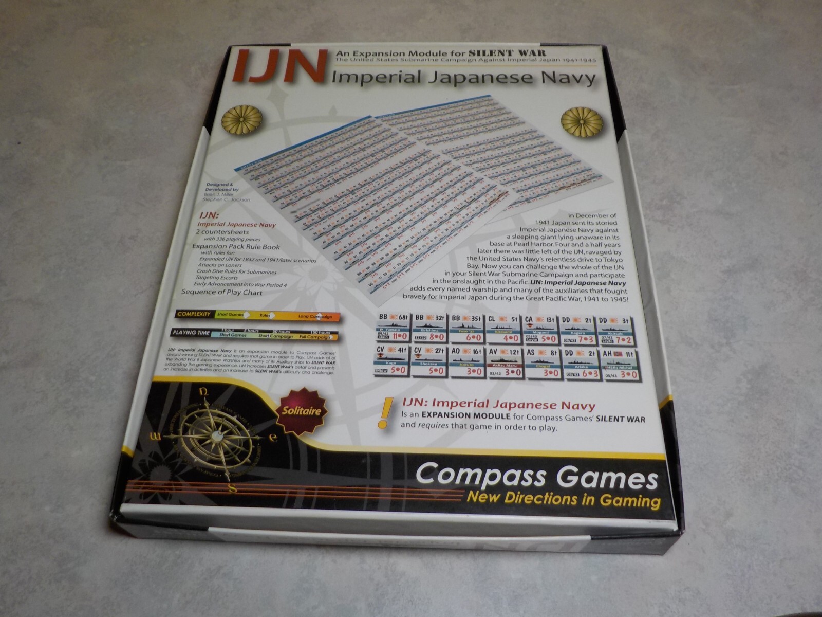 COMPASS GAMES IMPERIAL JAPANESE NAVY WWII UNPUNCHED COMPLETE GAME 1014