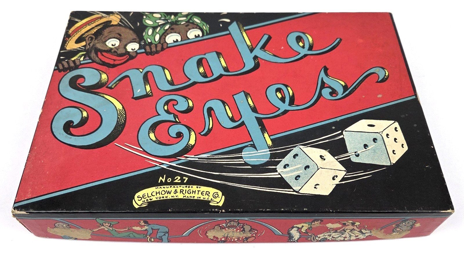 Vintage SNAKE EYES Game Circa 1930s By Selchow & Righter No. 27