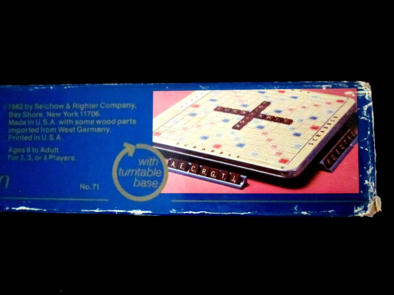 Deluxe Scrabble 1982 Game Turntable Edition Selchow & Righter + Scrabble Book