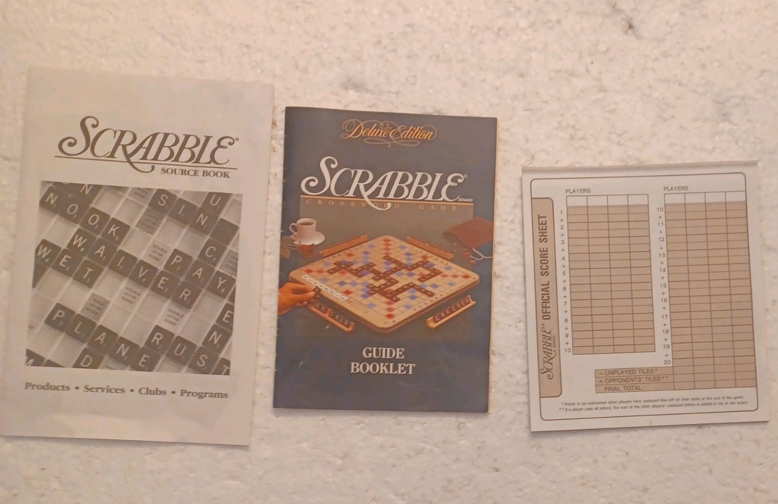 Scrabble Deluxe Edition Rotating Board 1989 Complete Read Description