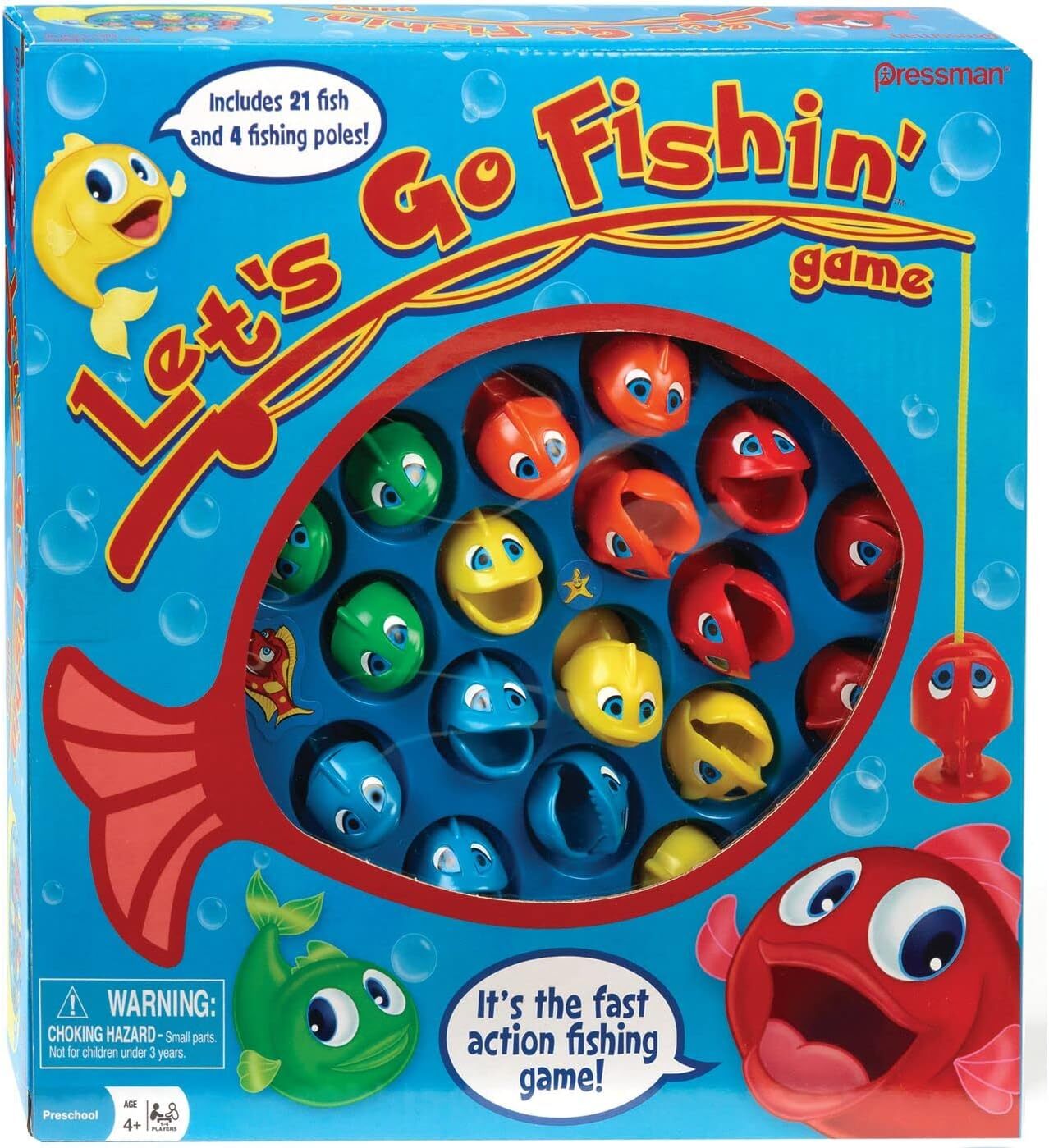 Lets Go Fishin Original Fishing Game For Kids 1 To 4 Players Ages 4 Up