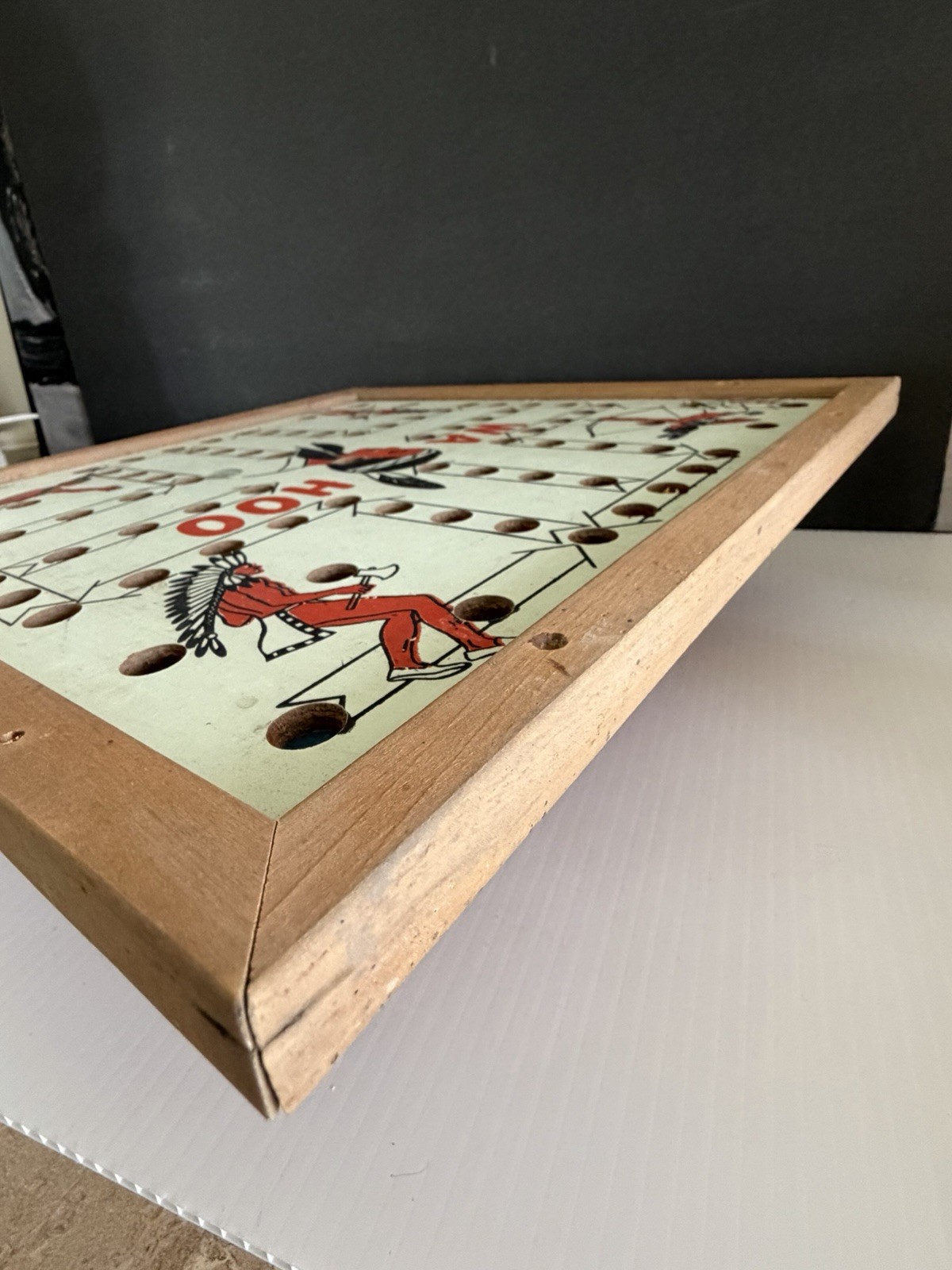 Vintage Creative Ideas Inc. WA HOO Marble Board Game, Board Only Reversible Flaw