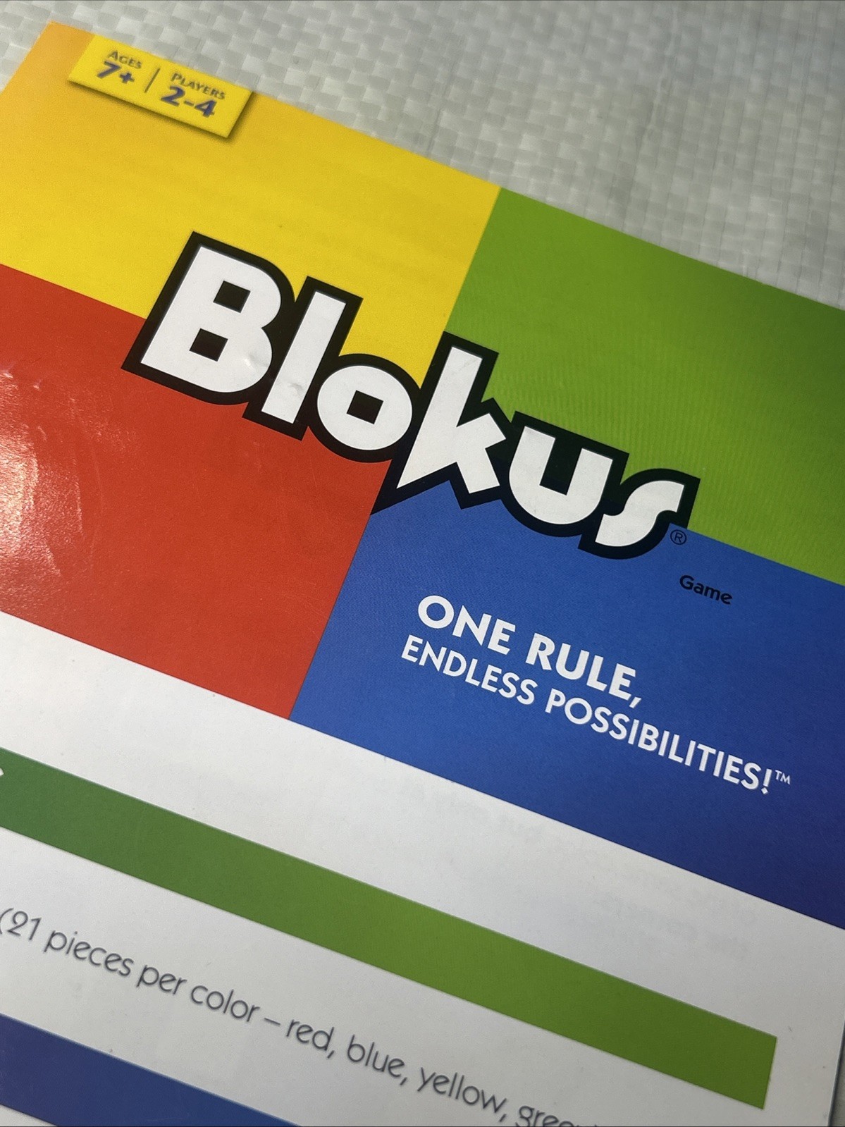 Blokus Instruction Sheet Rules Manual Replacement