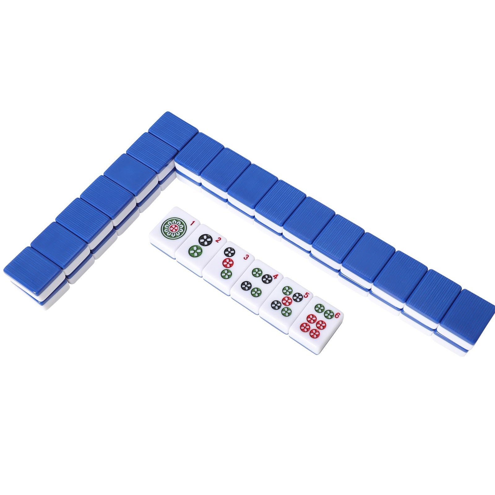 Mahjong Tile Set with 166 Navy Blue Back Tiles American, 1.2″, Tiles Only
