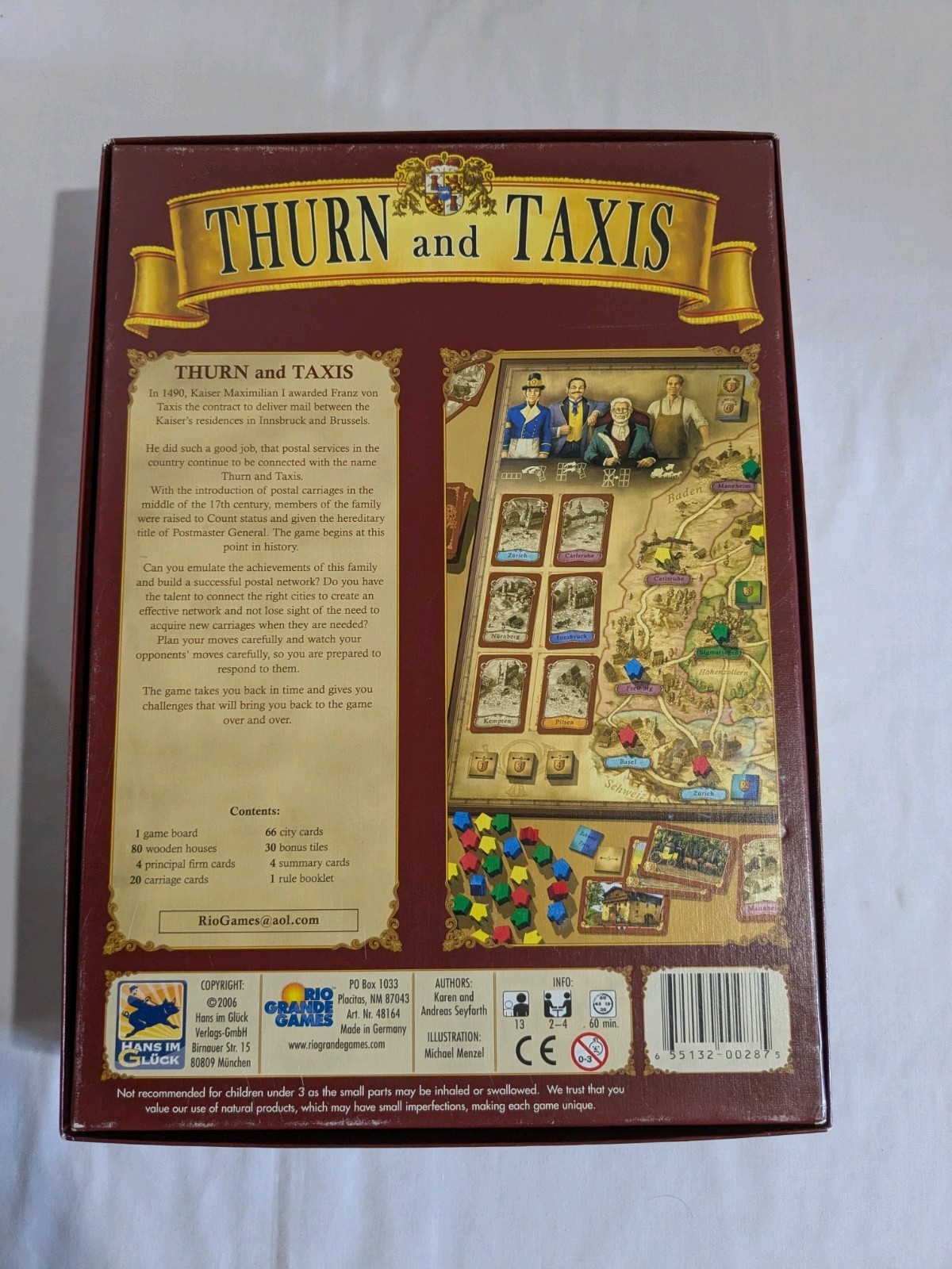 Thurn and Taxis Board Game Complete Rio Grande Games 2006