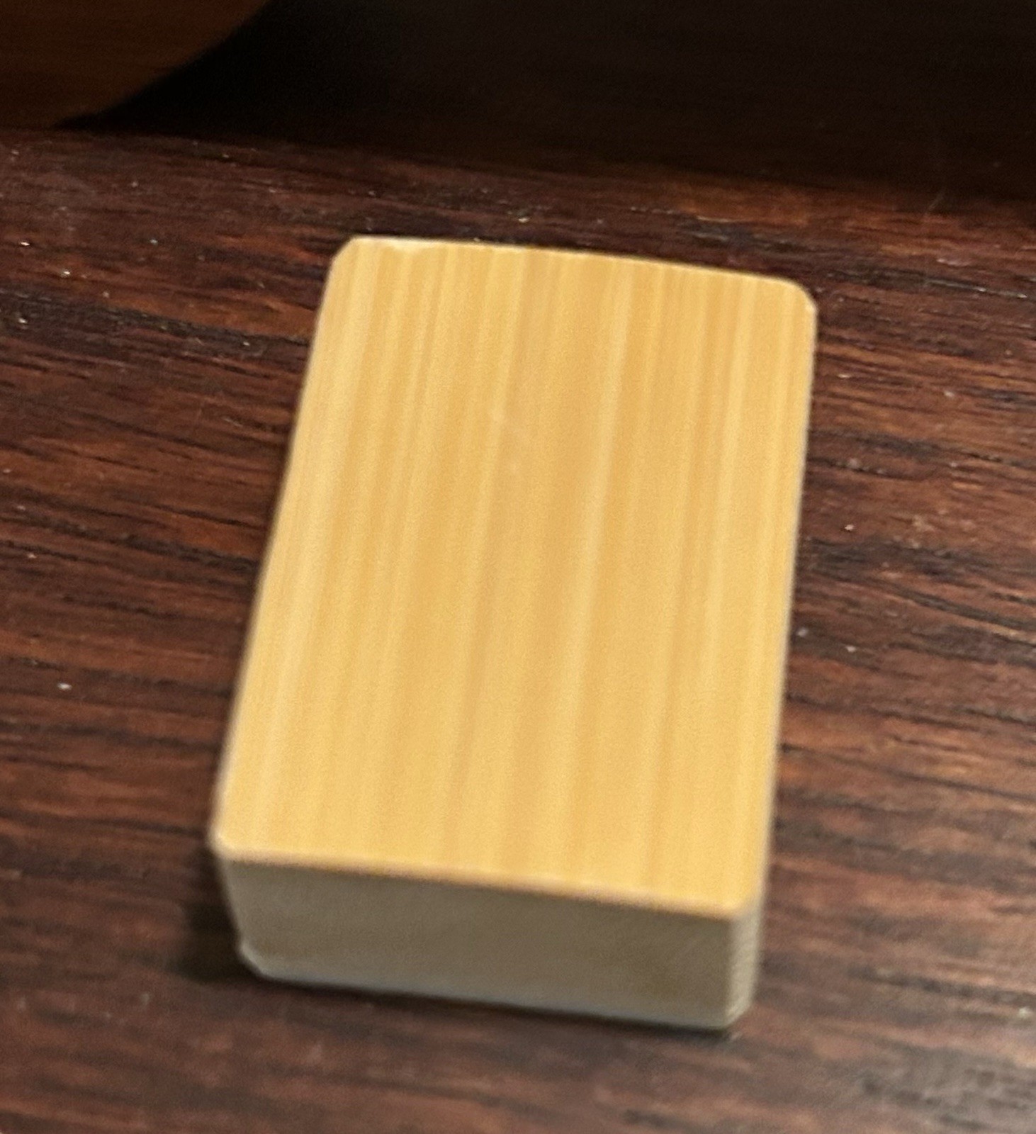 MAH-JONG BAMBOO & BONE 2 COINS TILE REPLACEMENT YELLOW MOUNTAIN