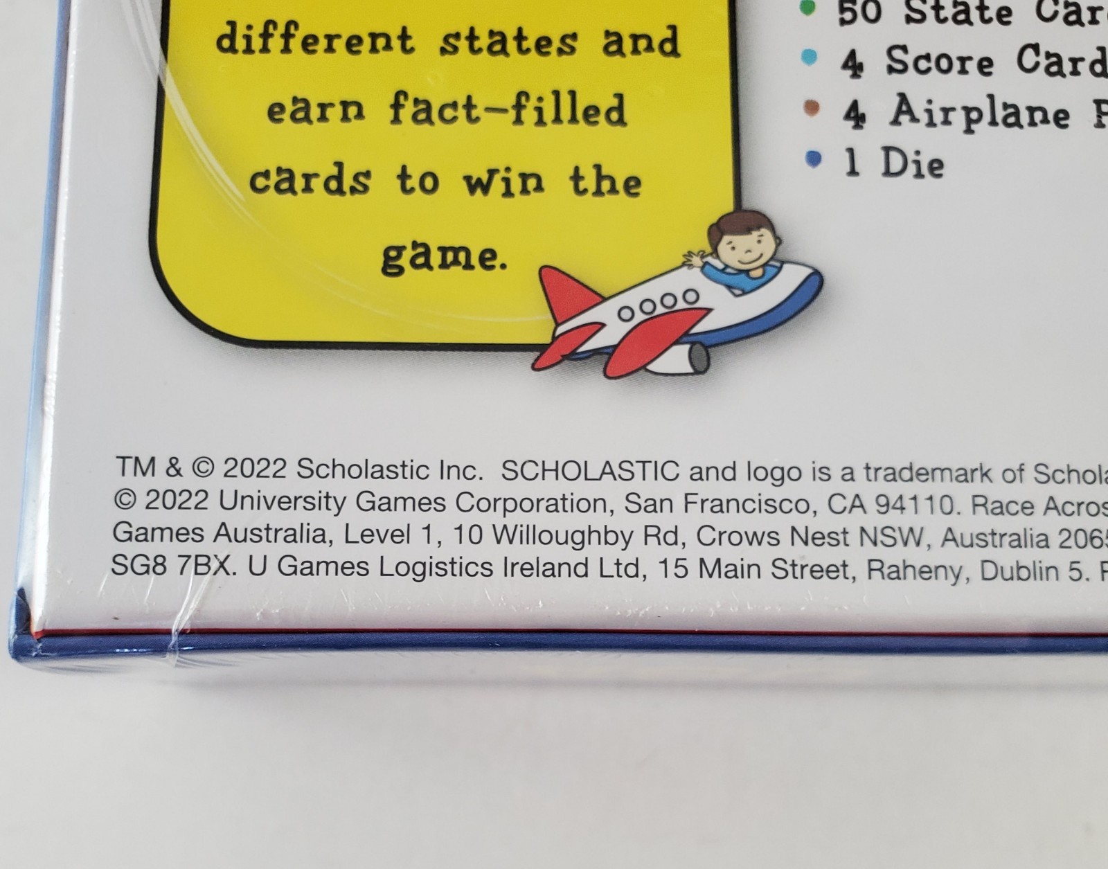 Scholastic Race Across the USA Board Game New Sealed Ages 8 and Up