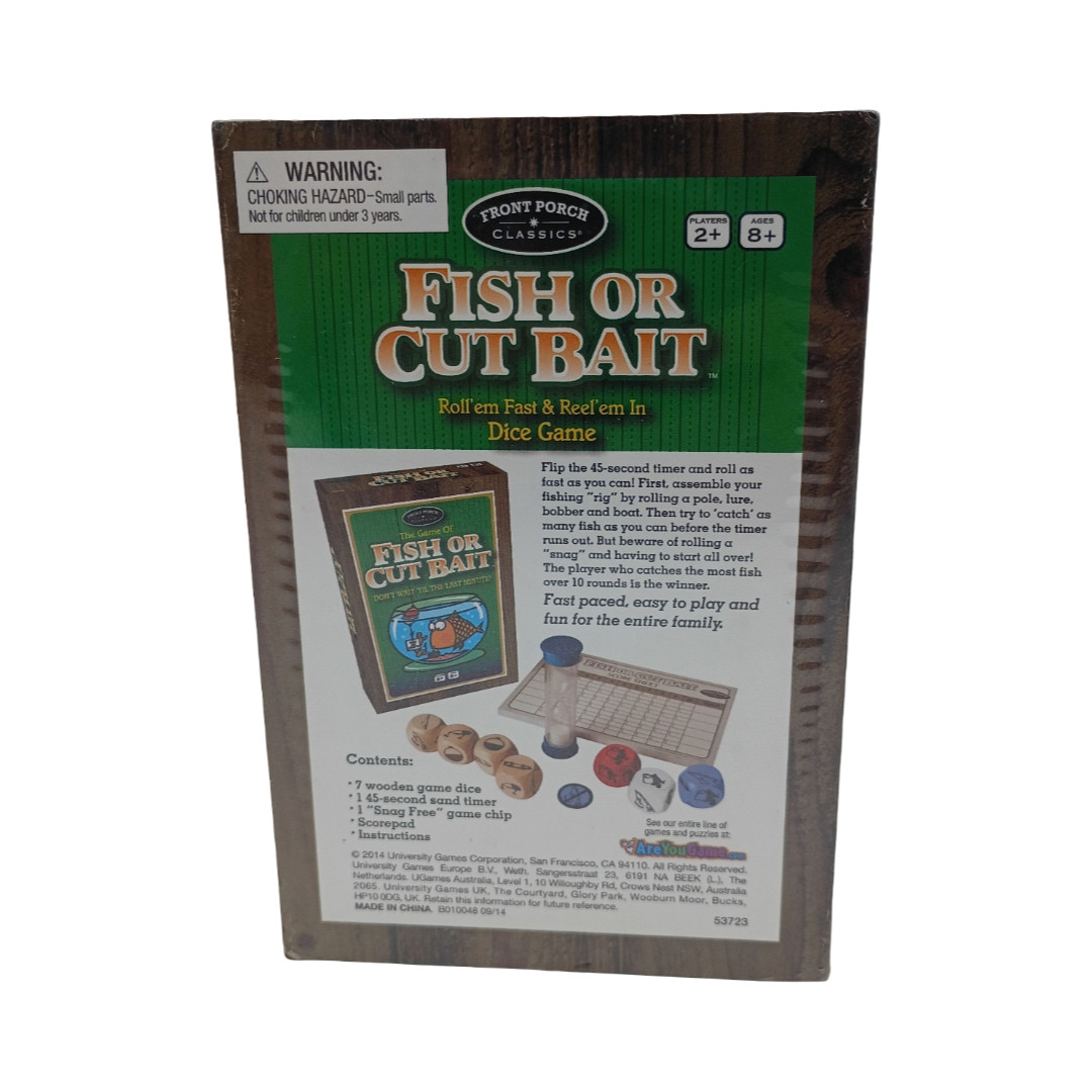 Fish or Cut Bait Dice Game by Front Porch Classics (Sealed, Ages 8+)